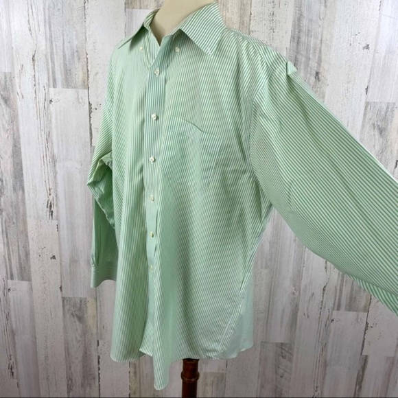 Brooks Brothers Men's Green Striped Madison‎ Shirt - Picture 1 of 8